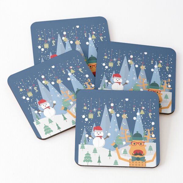 Item preview, Raindeer And Snowman In Winter - Merry Christmas  Happy New Year Christmas Gift designed and sold by overstyle.