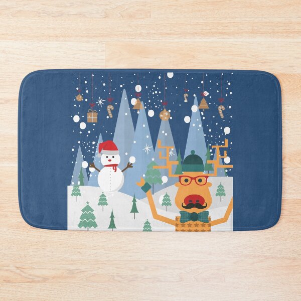 Item preview, Raindeer And Snowman In Winter - Merry Christmas  Happy New Year Christmas Gift designed and sold by overstyle.