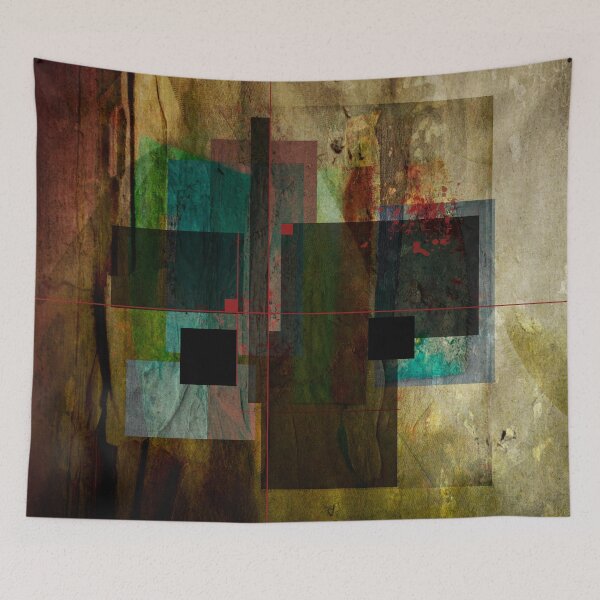 Item preview, Modern Art Abstract with Squares and Rectangles designed and sold by KALEIDOSCOPE UK.