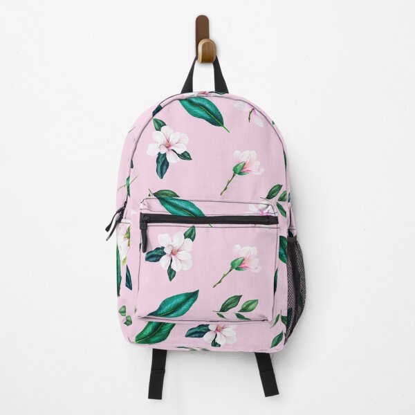 Item preview, Girly pink blooming magnolia flowers design on pink background. designed and sold by KamTamDesigns11.
