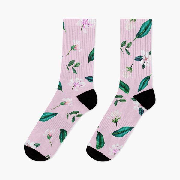 Item preview, Girly pink blooming magnolia flowers design on pink background. designed and sold by KamTamDesigns11.