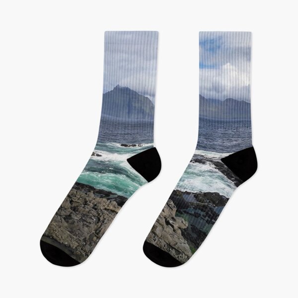 Item preview, Dramatic landscape Fog Sea view Faroe Islands designed and sold by Tanja Dianova.