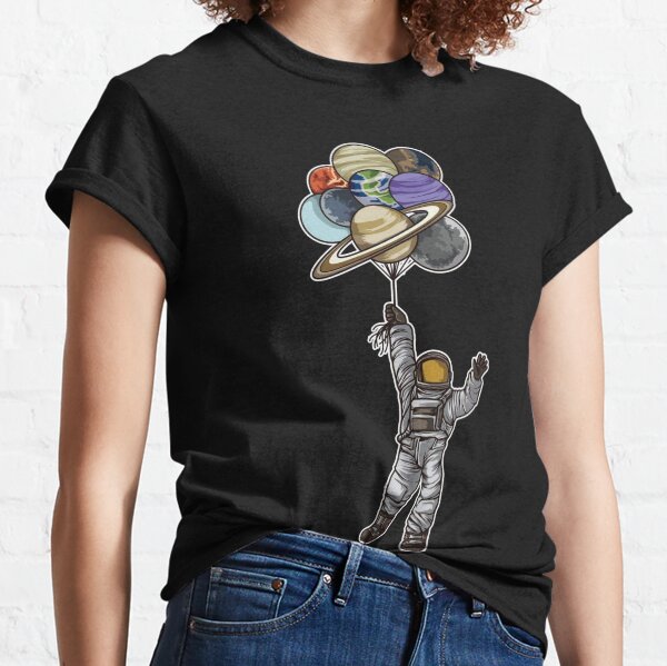 Item preview, Spaceman Holding Planet Balloons designed and sold by MelanieMalonzo.