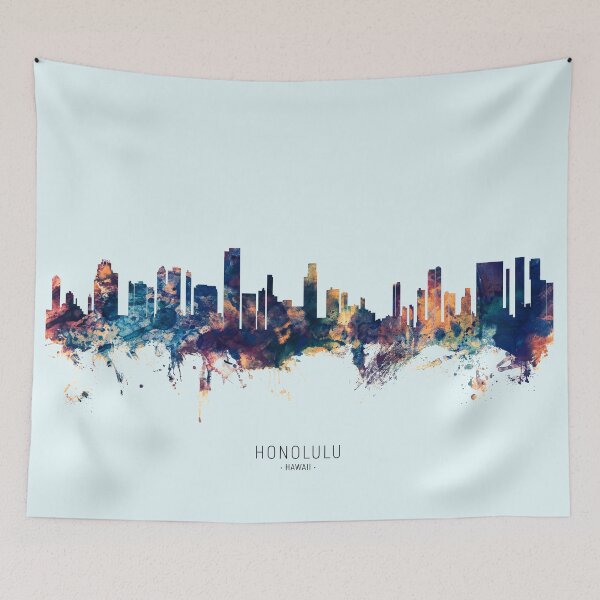 Item preview, Honolulu Hawaii Skyline designed and sold by ArtPrints.