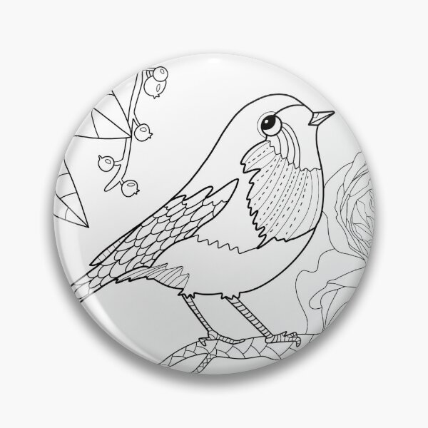 Item preview, Robin linear art designed and sold by Audreysuau.