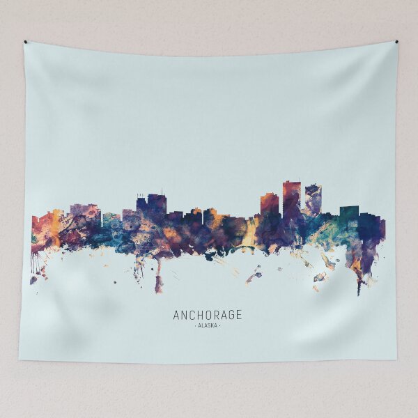 Item preview, Anchorage Alaska Skyline designed and sold by ArtPrints.