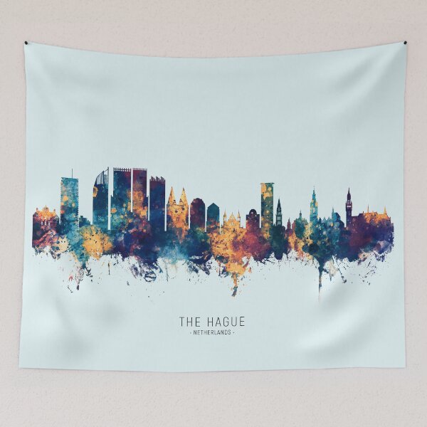 Item preview, The Hague Netherlands Skyline designed and sold by ArtPrints.