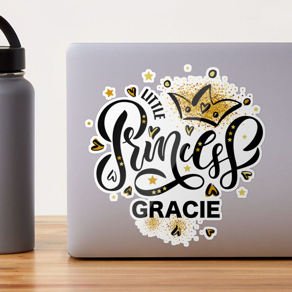 Little princess Gracie cute baby girl Sticker for Sale by Kiwwwi |  Redbubble
