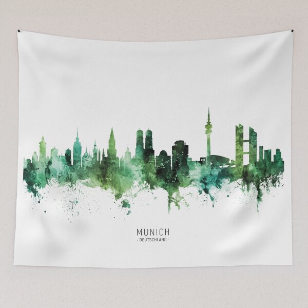 Item preview, Munich Germany Skyline designed and sold by ArtPrints.