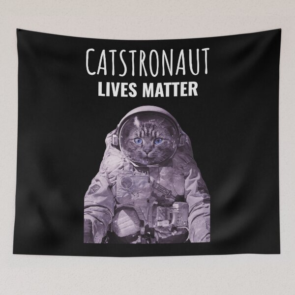 Item preview, CATSTRONAUT LIVES MATTER - FUNNY CAT PUN designed and sold by gaCh438.