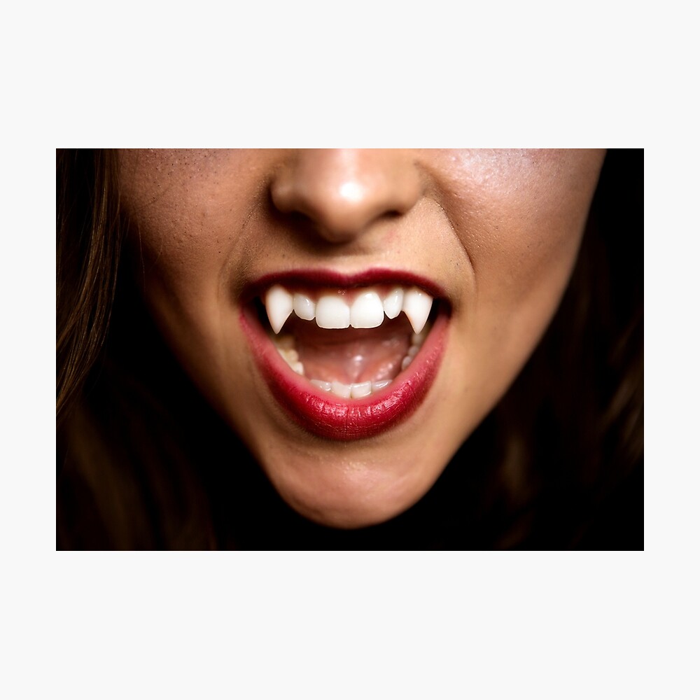 Seductive Vampire Fangs Art Board Print for Sale by More than Myriad