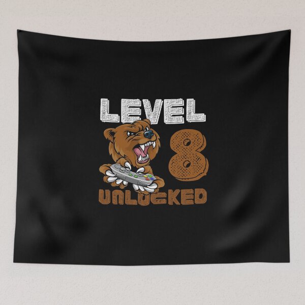Item preview, LEVEL 8 UNLOCKED, the best gift for gamers designed and sold by NiceSign.