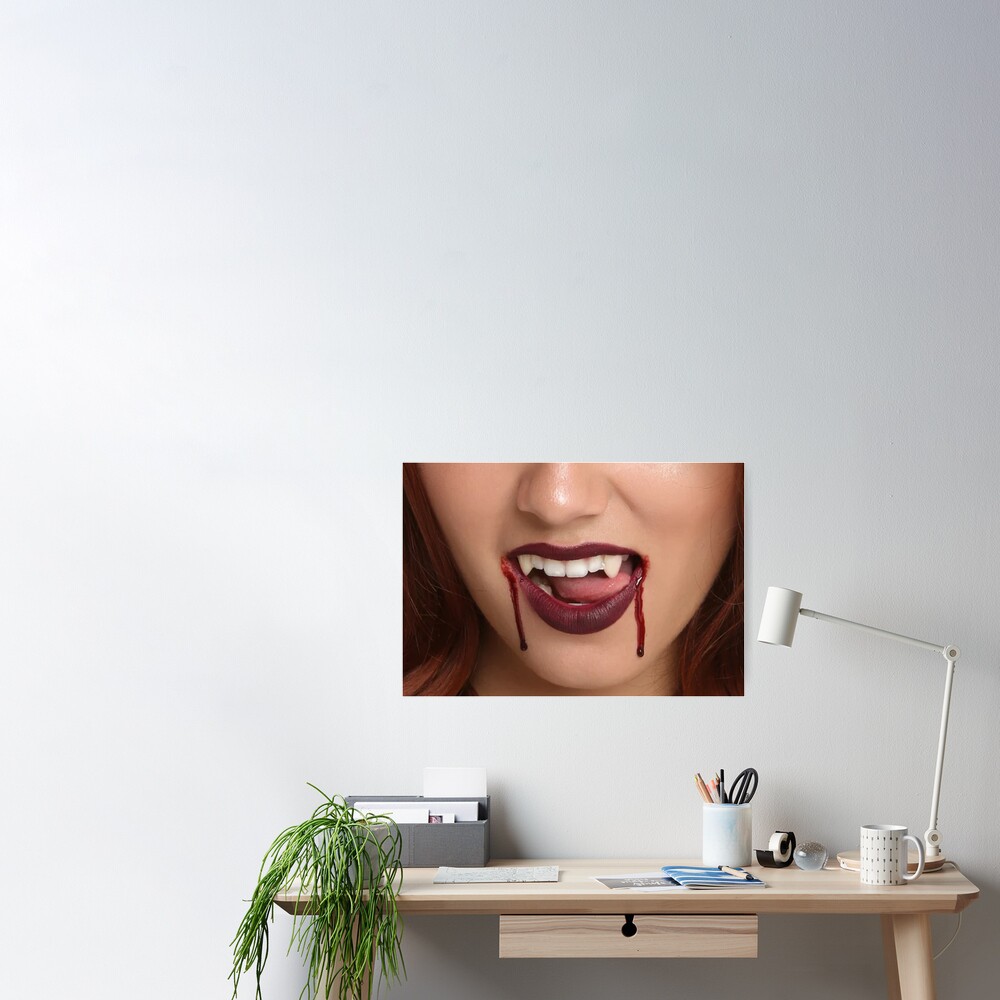 Seductive Vampire Fangs Art Board Print for Sale by More than Myriad