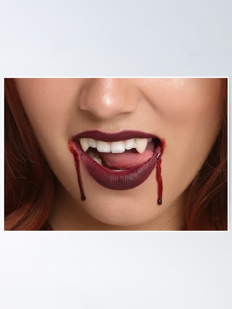 Seductive Vampire Fangs Art Board Print for Sale by More than Myriad