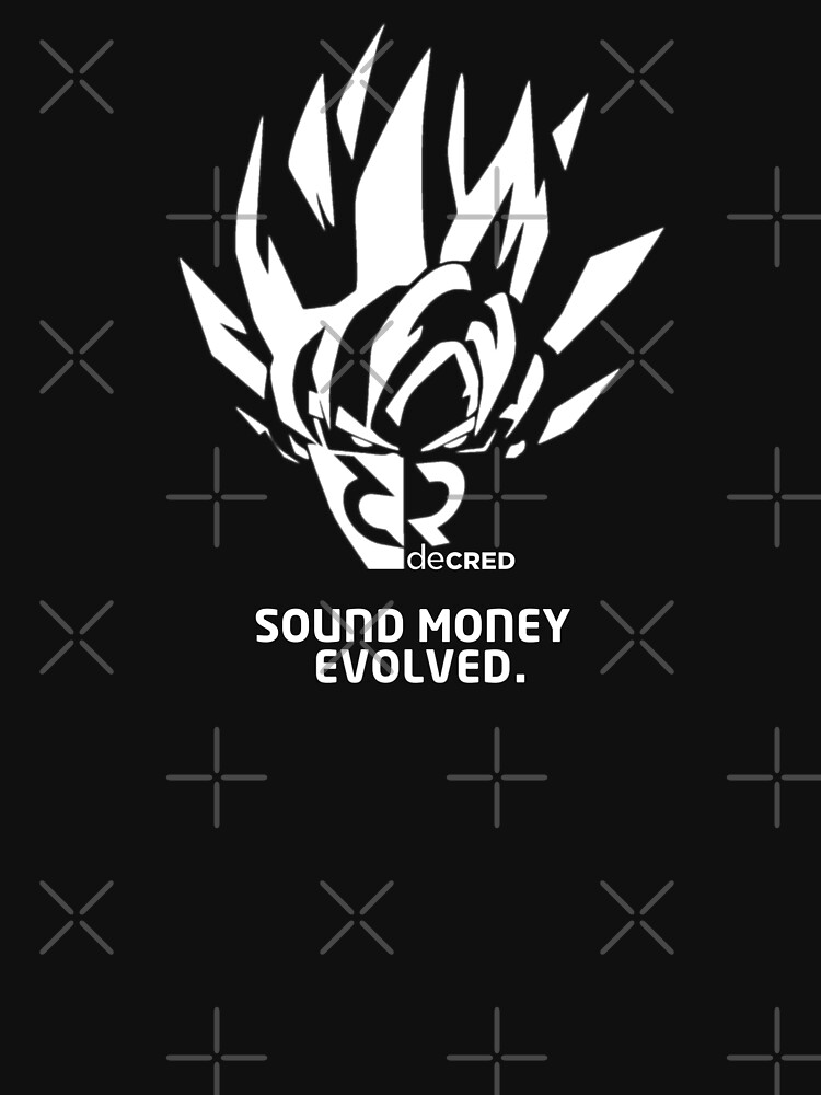 Thumbnail 7 of 7, Classic T-Shirt, Decred sound money evolved © v1 (Design timestamped by https://timestamp.decred.org/) designed and sold by OfficialCryptos.