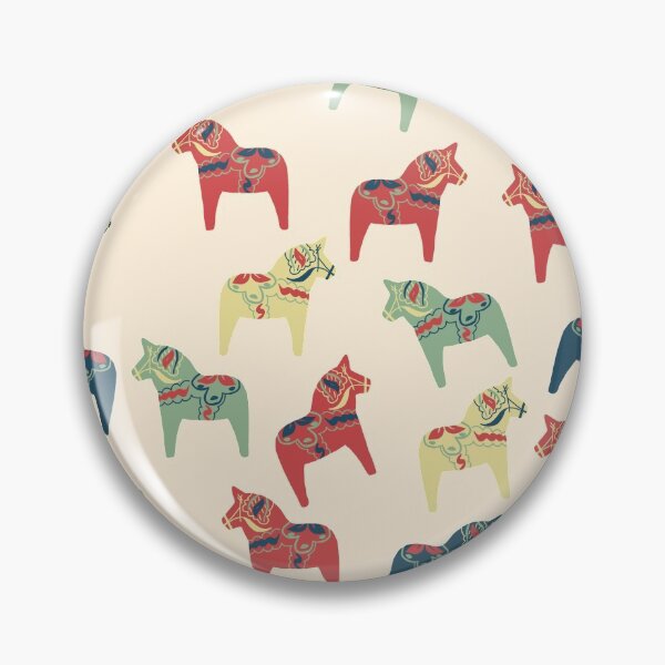 Item preview, Swedish dala horses pattern and sticker pack designed and sold by JokeGysen.