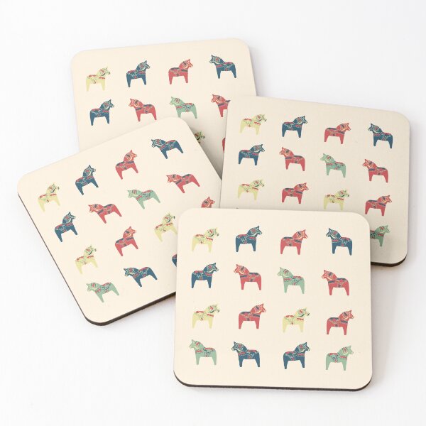 Item preview, Swedish dala horses pattern and sticker pack designed and sold by JokeGysen.