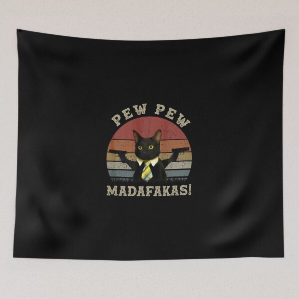 Item preview, Cat Vintage PewPewPew Madafakas designed and sold by DoreskyDavid.