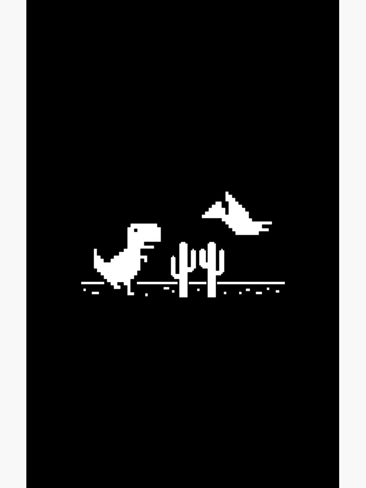 Google Offline Dinosaur Game Canvas Print for Sale by DannyAndCo