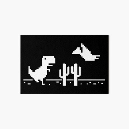 Night Offline T-Rex Game - Google Dino Run Art Board Print for