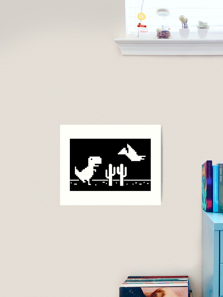 Google Offline Dinosaur Game Art Print for Sale by DannyAndCo