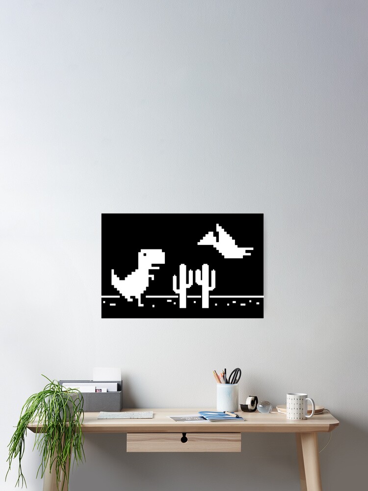 Google Offline Dinosaur Game Metal Print for Sale by DannyAndCo