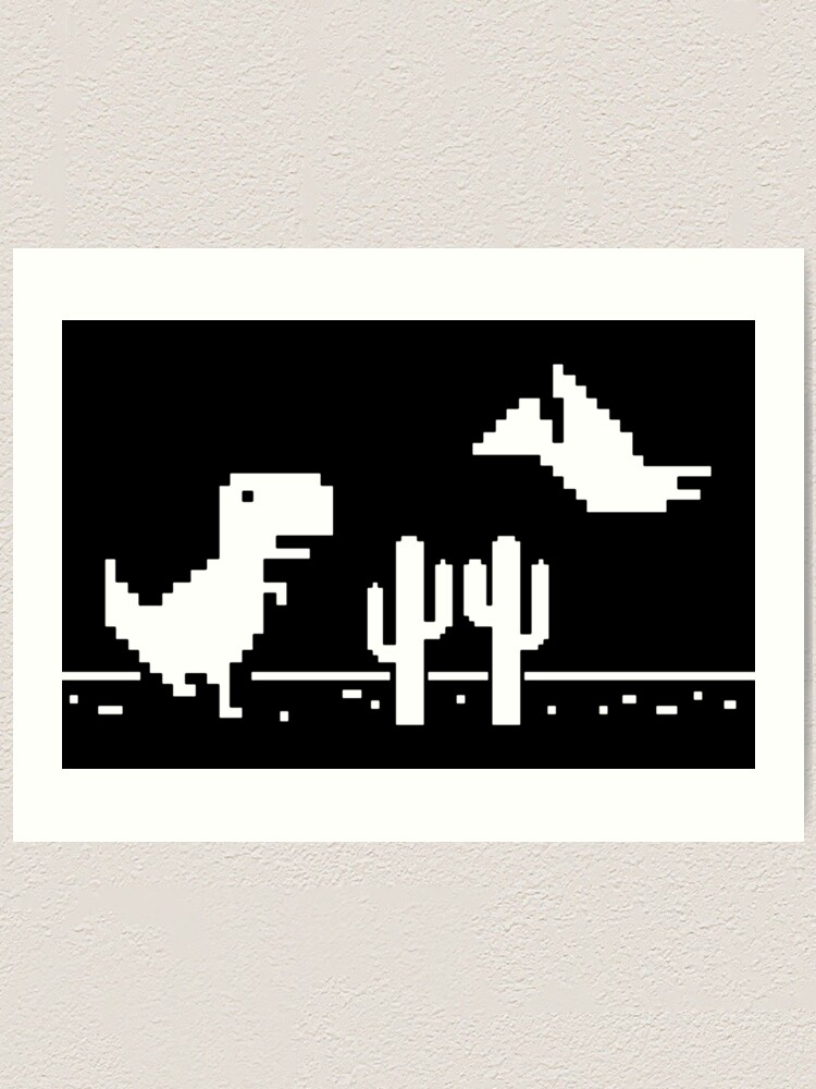 Google Offline Dinosaur Game - Trex Runner | Art Print