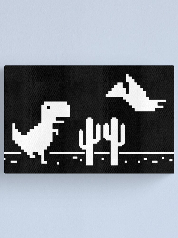 Google Offline Dinosaur Game Canvas Print for Sale by DannyAndCo