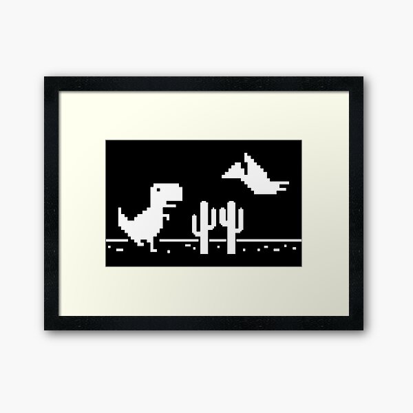 Google Offline Dinosaur Game Art Print for Sale by DannyAndCo