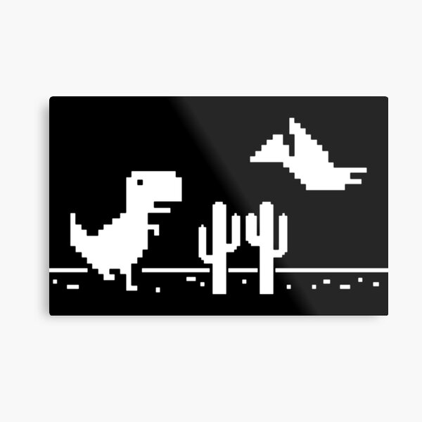 Google Offline Dinosaur Game Metal Print for Sale by DannyAndCo