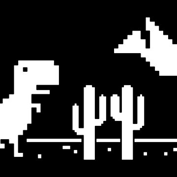  You Are Offline T-Rex [Dino Run] Pixel Art Dinosaur Game Long  Sleeve T-Shirt : Clothing, Shoes & Jewelry