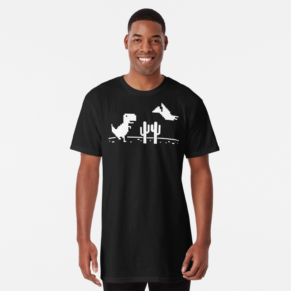 Dino Game T-shirt Dinosaur Game Offline Dinosaur Game -  Denmark