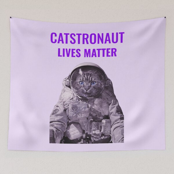 Item preview, CATSTRONAUT LIVES MATTER - FUNNY CAT PUN designed and sold by gaCh438.