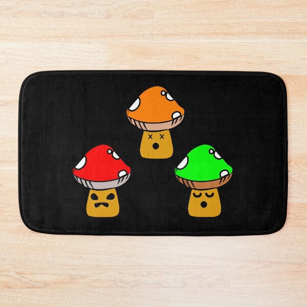 Item preview, Cute mushrooms - tri color design with yellow base designed and sold by Deegital18.