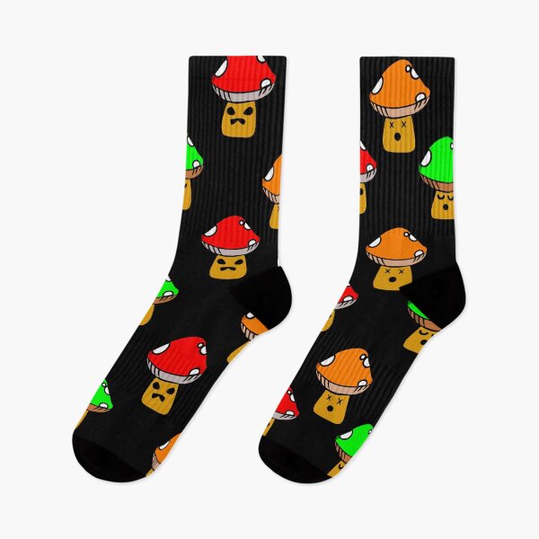 Item preview, Cute mushrooms - tri color design with yellow base designed and sold by Deegital18.