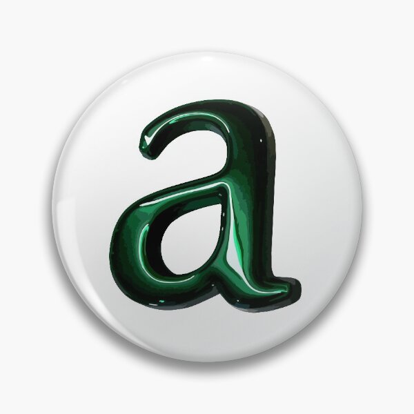 Item preview, Green Letter a sticker sticker designed and sold by carlarmes.
