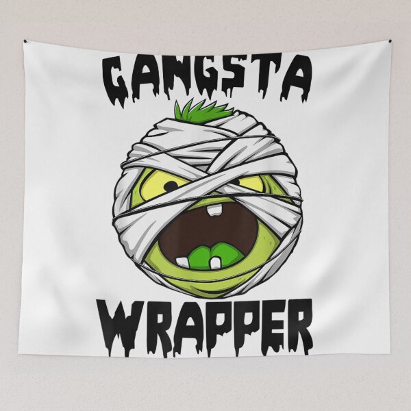 Item preview, Gangsta Wrapper Tee Shirt Womens Funny Zombie Halloween designed and sold by LezaZechel.