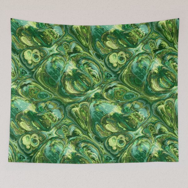 Item preview, Green Trippy Swirls Abstract Pattern designed and sold by everything4eva.