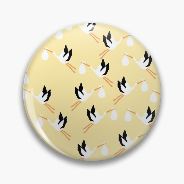 Item preview, Cute Stork Print on Yellow Background designed and sold by kapotka.