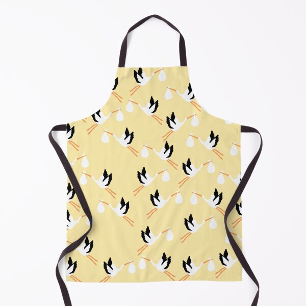 Item preview, Cute Stork Print on Yellow Background designed and sold by kapotka.