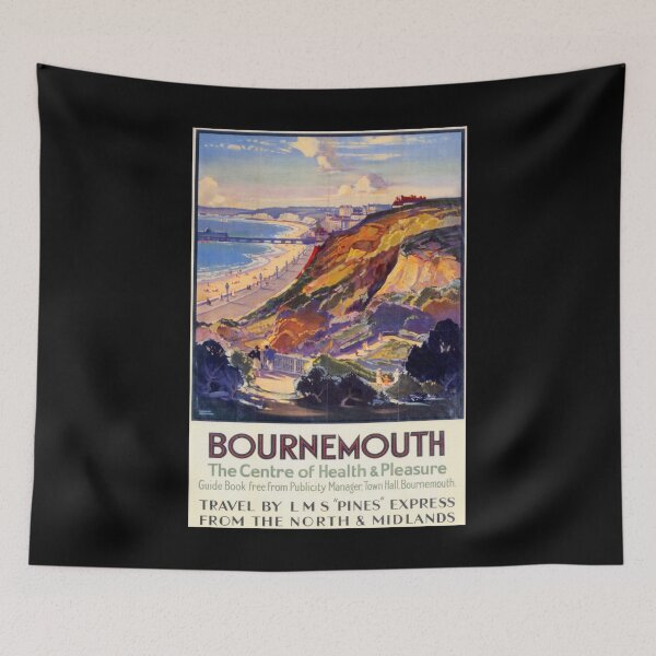 Item preview, Bournemouth retro poster designed and sold by CorasPosters.