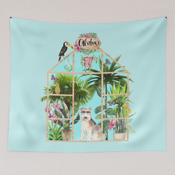 Item preview, Tropical Summerhouse - Lakeland Terrier designed and sold by Amanda-Lakey.