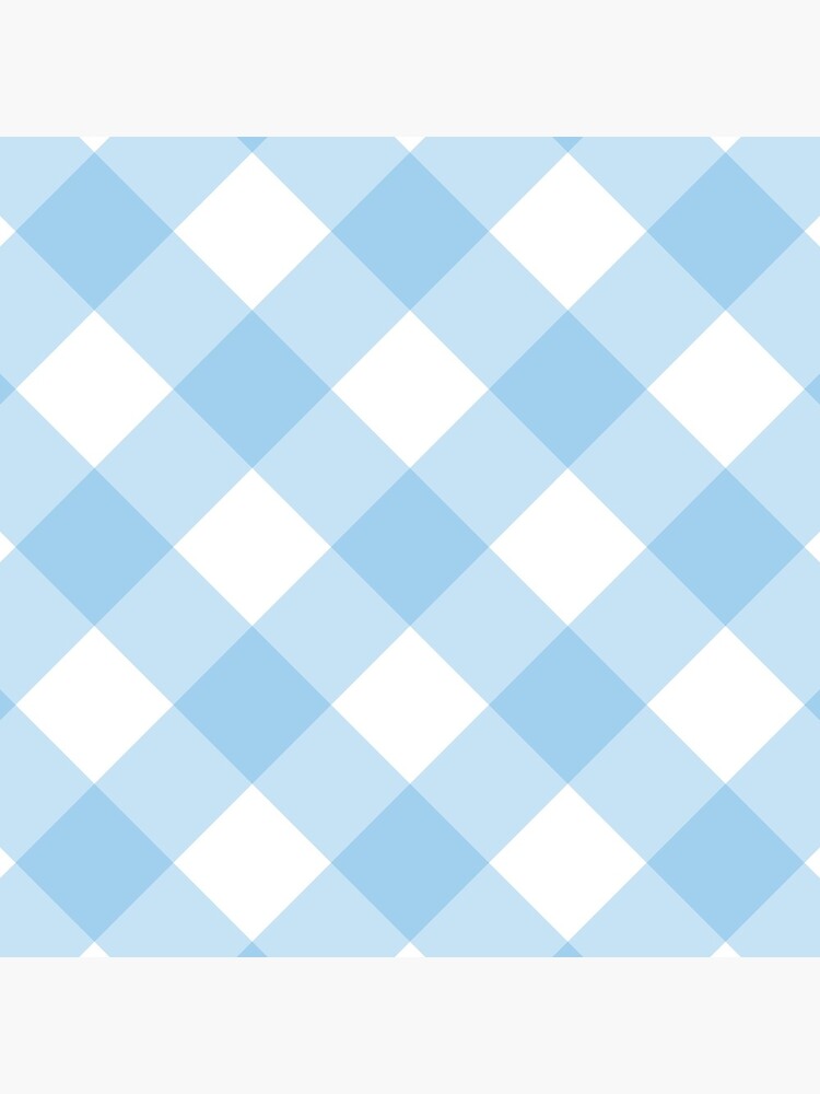 Modern Blue Gingham Pattern by QuirkyClock