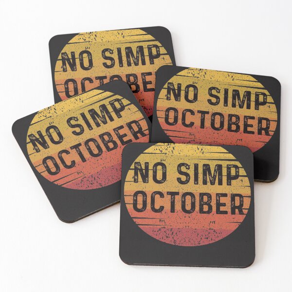 Item preview,  No Simp October Retro Vintage Challenge Funny Gift  designed and sold by Sarah38.
