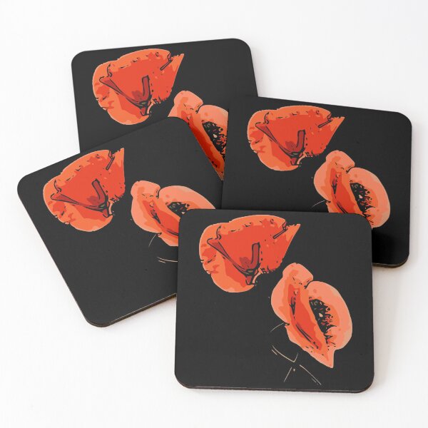 Item preview, Minimalist Remembrance Day red poppy duo couple designed and sold by Deegital18.