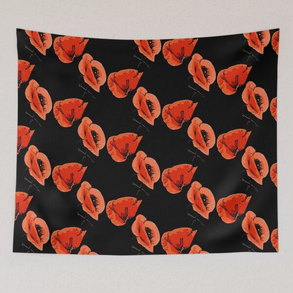 Item preview, Minimalist Remembrance Day red poppy duo couple designed and sold by Deegital18.