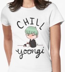 Chill Min Yoongi Women's Fitted T-Shirt