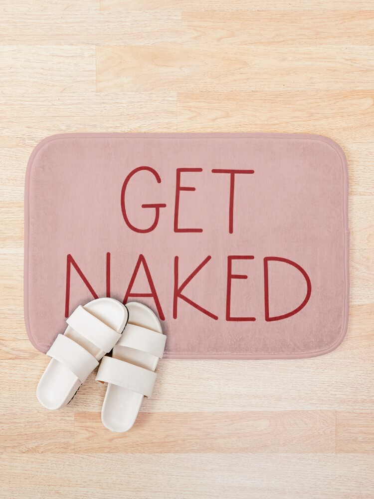 Get Naked Pink & Red Bath Mat