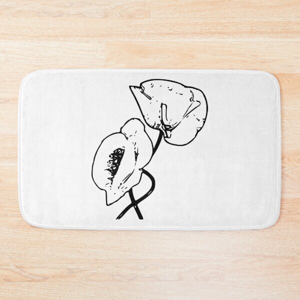Item preview, Minimalist Remembrance Day poppy classic black and white duo designed and sold by Deegital18.