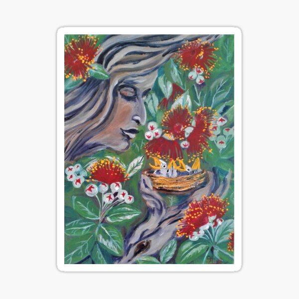 Vista previa del artículo con la obra «Pohutukawa Dryad», diseñado y vendido por Faerieglen.